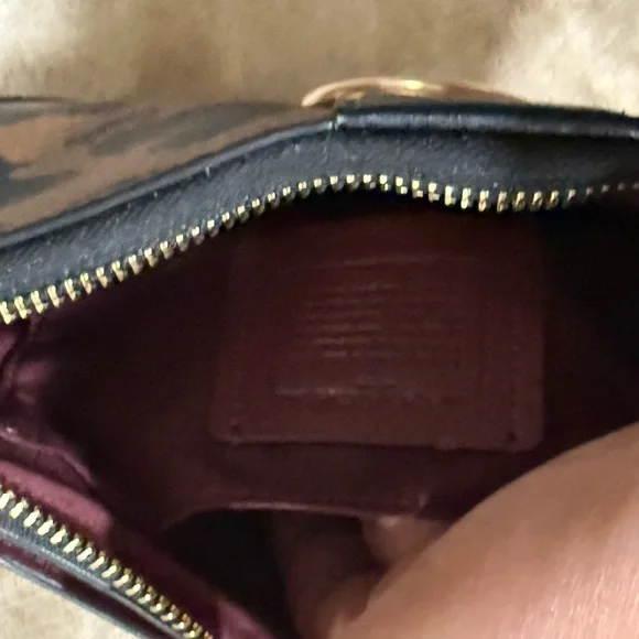 Coach Brown and Black Crossbody Bag with Monogram Pattern - Picture 8 of 8